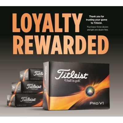 Titleist Buy 3 Dozen Get 1 Free-No Personalization